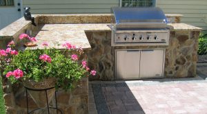 Outdoor kitchen granite at Edge Stoneworks